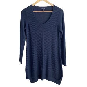Eileen Fisher Vneck Wool tunic sweater XS